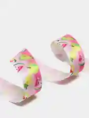 Розовый лента атласная "Ягоды и фрукты", 2,5 см, 2 метра