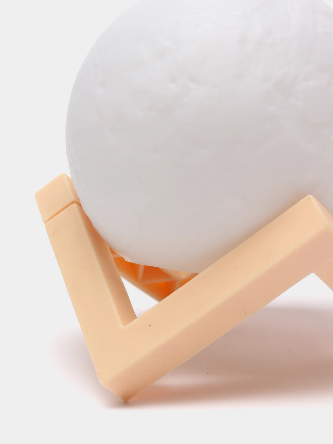 Желтый светильник Луна, 8 см (настольный ночник 3D шар) с подставкой Moon Lamp