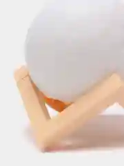 Желтый светильник Луна, 8 см (настольный ночник 3D шар) с подставкой Moon Lamp