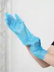 Голубой перчатки хозяйственные