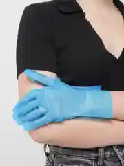 Голубой перчатки хозяйственные