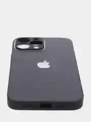 Черный чехол силиконовый с матовой стеклянной панелью для iPhone 11, 12, 13, 13 Pro, 13 Pro Max