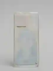 Желтый чехол Samsung Galaxy A02 силиконовый переливающийся жидкий с блестками и защитой камеры