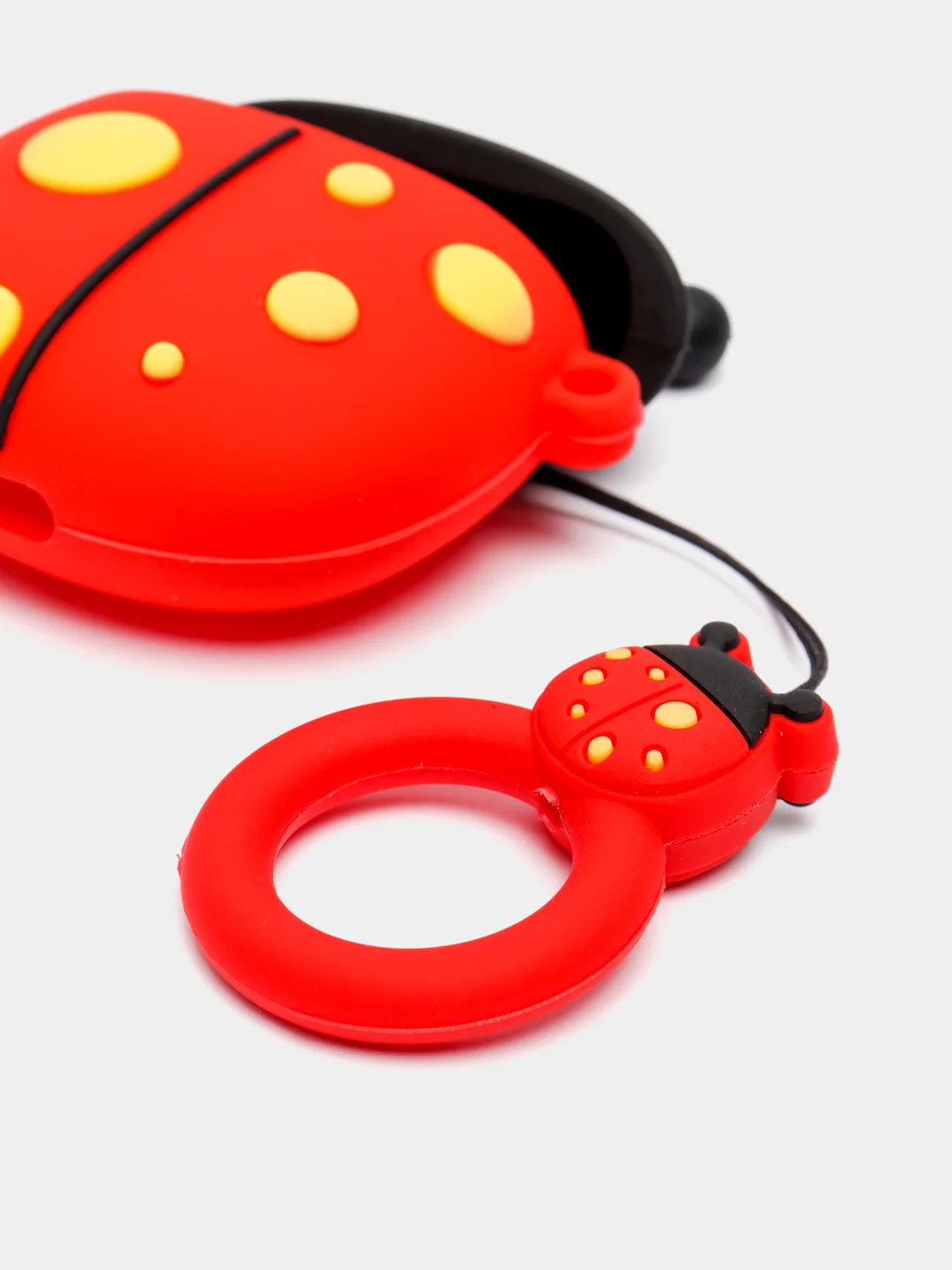Фиолетовый чехол для беспроводных наушников AirPods 1/2, с карабином, силиконовый