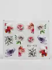 Алый наклейки для маникюра ногтей, слайдеры