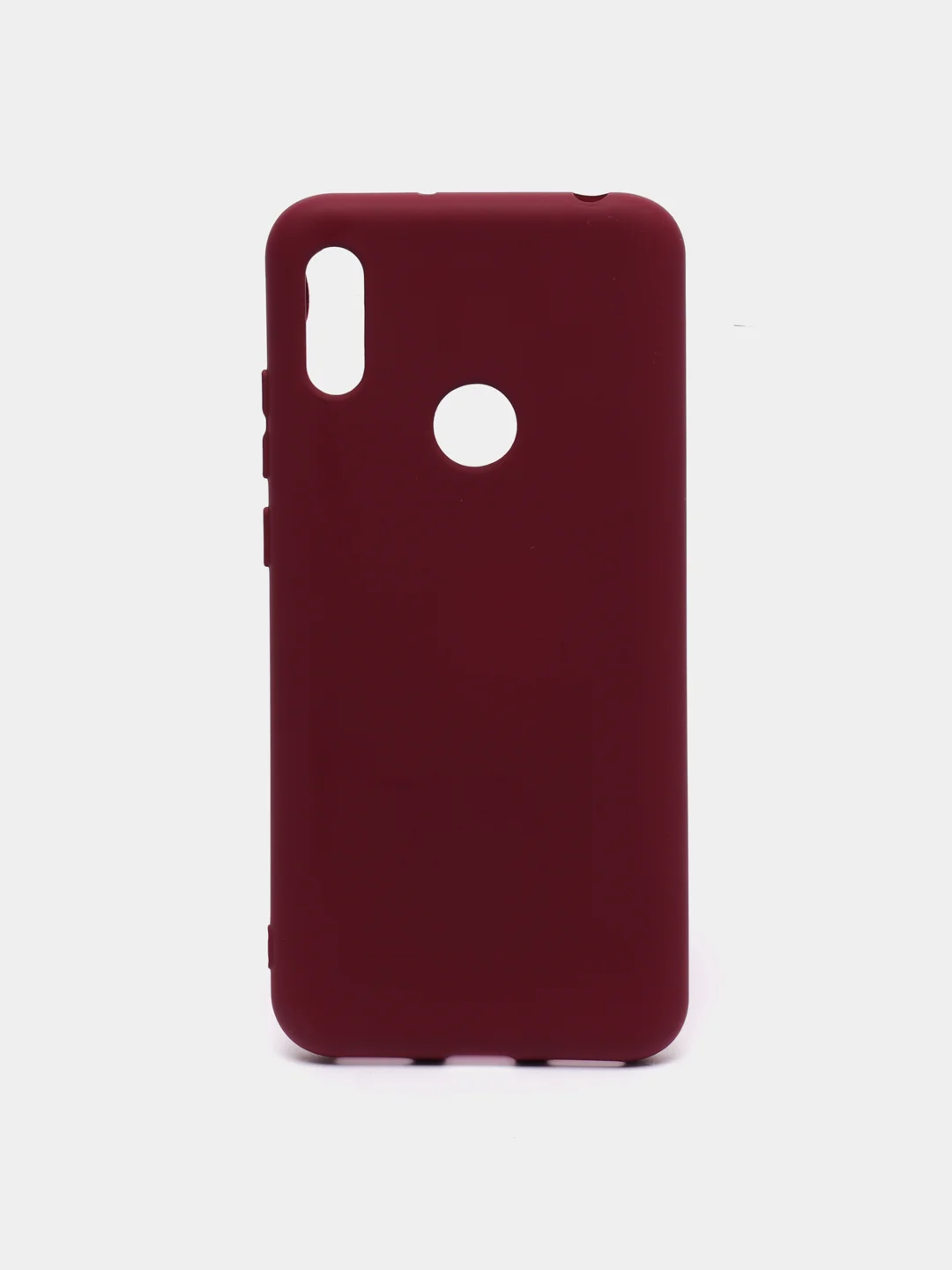 Тёмно-бордовый силиконовый чехол с Soft-touch покрытием Honor 8A, 8A PRO, 8A Prime, Huawei Y6 2019, Y6S
