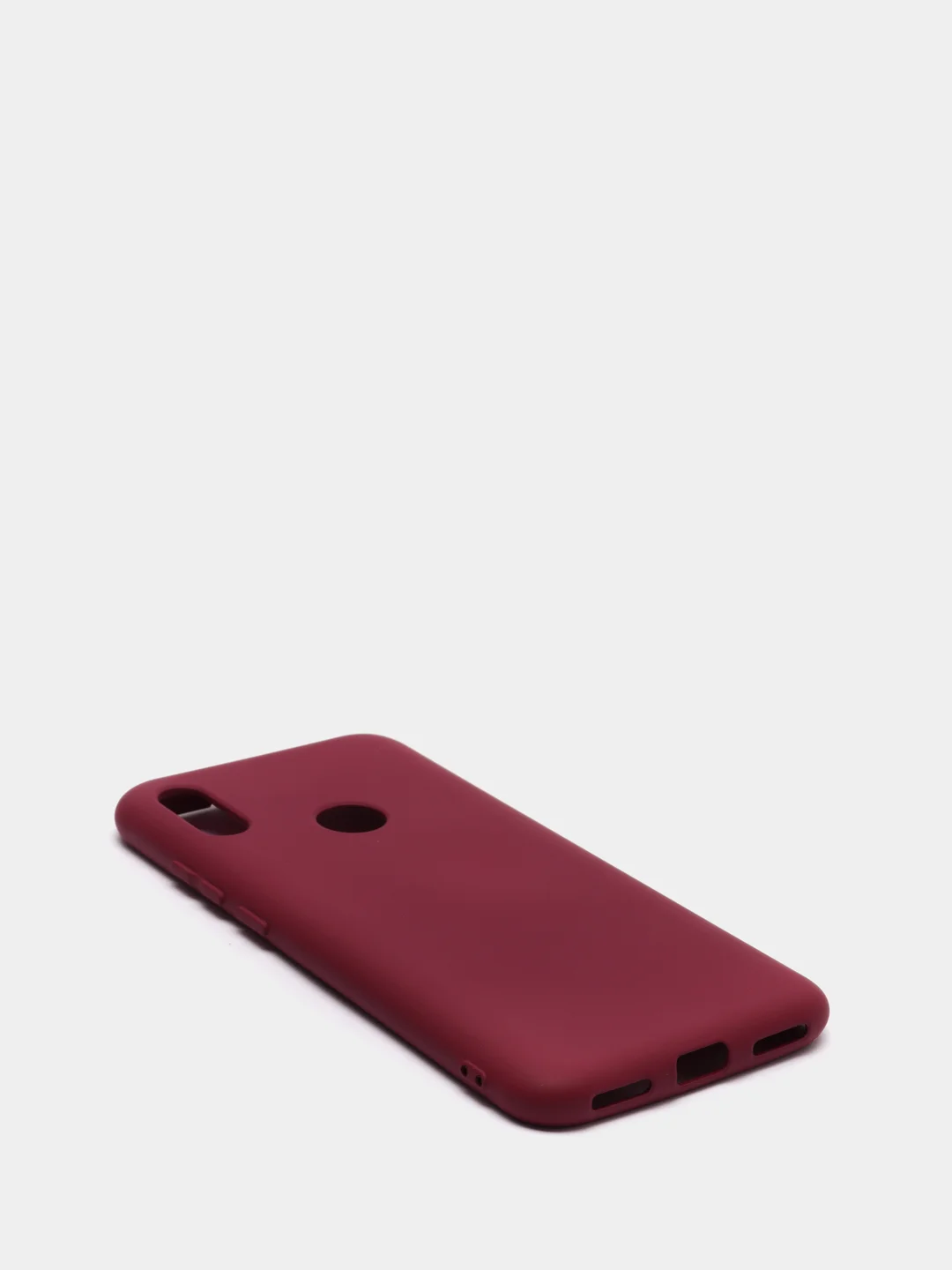 Тёмно-бордовый силиконовый чехол с Soft-touch покрытием Honor 8A, 8A PRO, 8A Prime, Huawei Y6 2019, Y6S