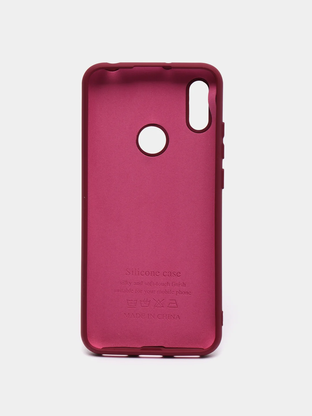 Тёмно-бордовый силиконовый чехол с Soft-touch покрытием Honor 8A, 8A PRO, 8A Prime, Huawei Y6 2019, Y6S