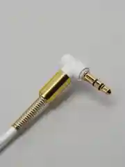 Белый aux-кабель угловой пружинный, 4 цвета
