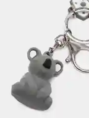 Серый брелок "животные" на ключи сумку с браслетом
