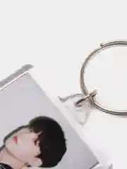 Голубой брелки K-pop акриловые, прямоугольные, двусторонние