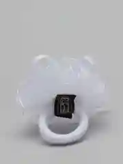 Белый бантик на резинке, фатин