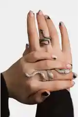 Кольцо безразмерное "Змея"