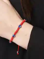 Серый браслет от сглаза, красная нить, оберег Глаз Фатимы, Назар, защита ребенка от плохого