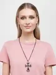 Крест ажурный на цепочке / Крест на шею / Крестик с цепочкой