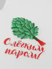 Лазурный рукавица для бани с вышивкой