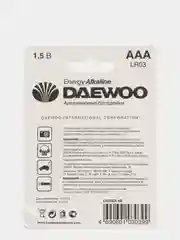 4 алкалиновые батарейки DAEWOO LR03 (мизинчиковые, ААA)