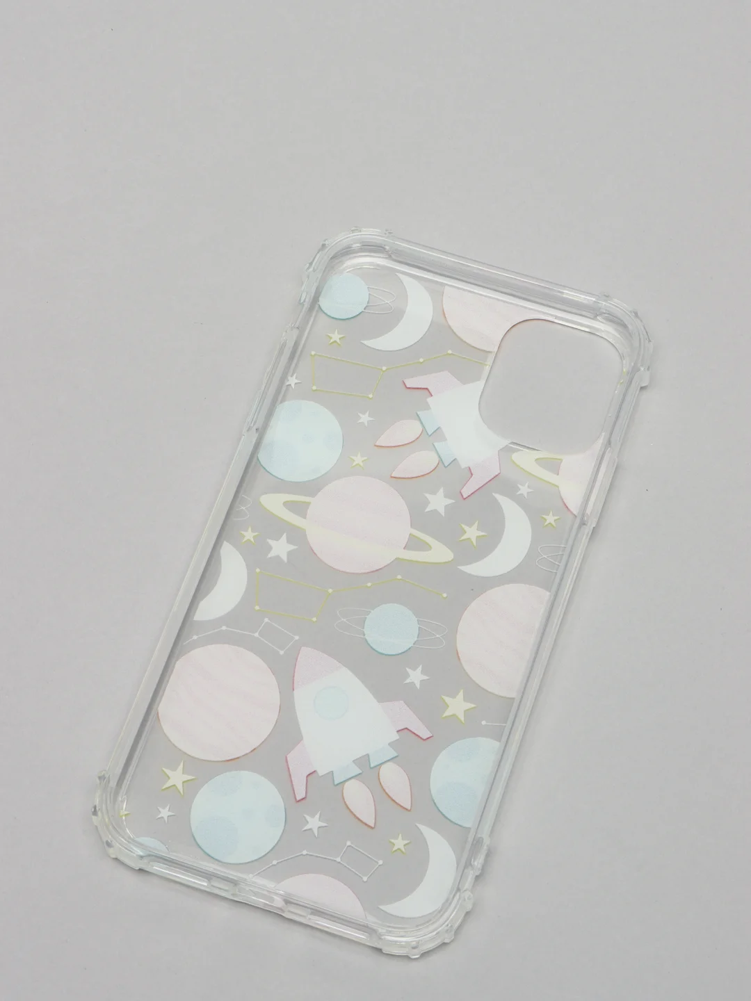 Белый чехол космос  iPhone 11 11pro 12mini 12 12pro X Xs Xr Xs max 7  8  7+ 8+