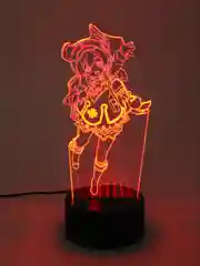 Красный светильник ночник 3D "Genshin Impact", светодиодная настольная лампа с USB
