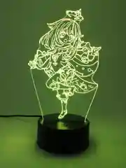 Фиолетовый светильник ночник 3D "Genshin Impact", светодиодная настольная лампа с USB