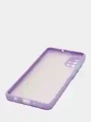 Лавандовый чехол Samsung Galaxy A51 полупрозрачный пластиковый матовый с цветными кнопками