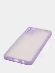 Лавандовый чехол Samsung Galaxy A51 полупрозрачный пластиковый матовый с цветными кнопками