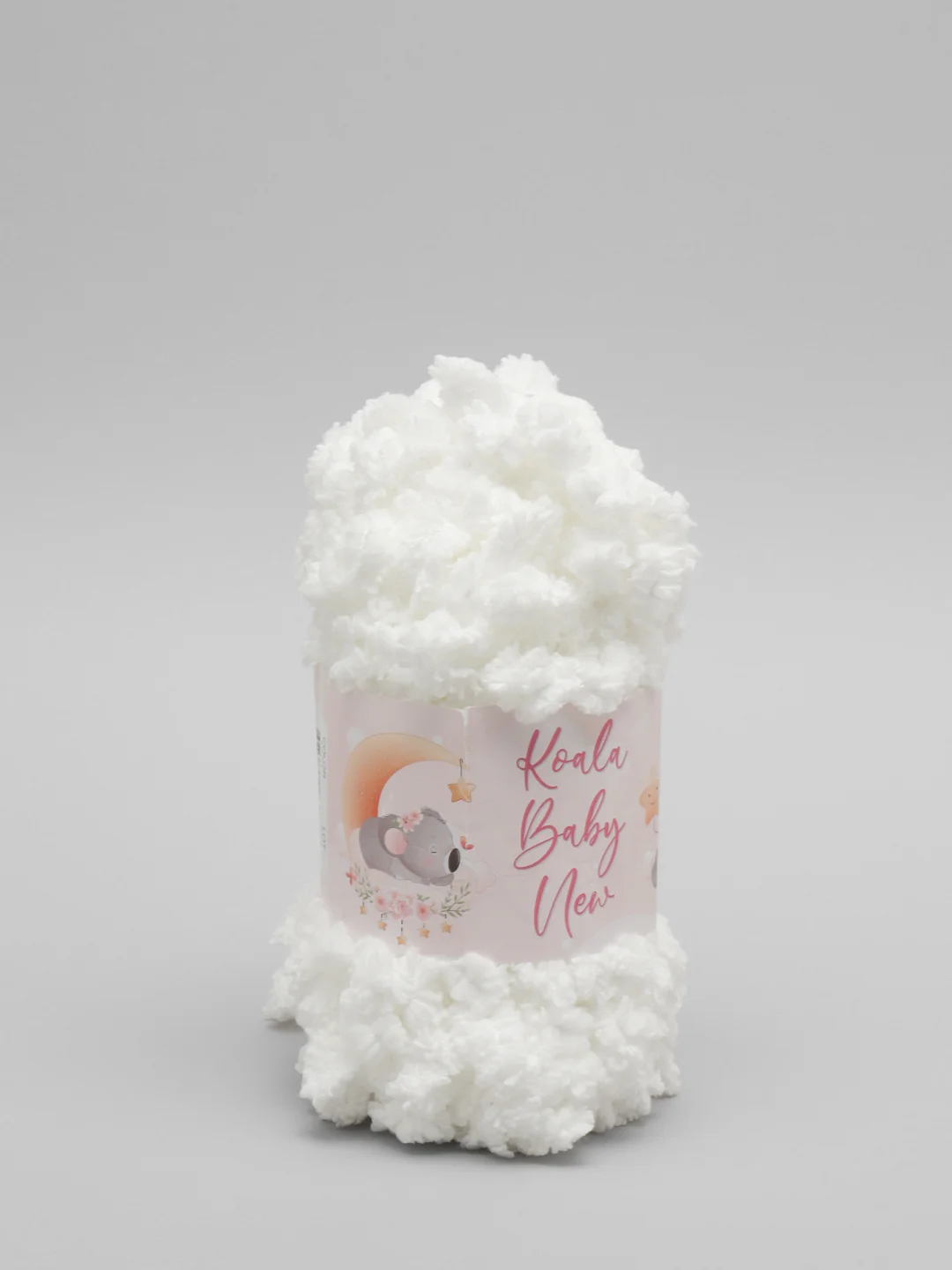 Белый пряжа Koala Baby New Puffy, 100 г, 9 м
