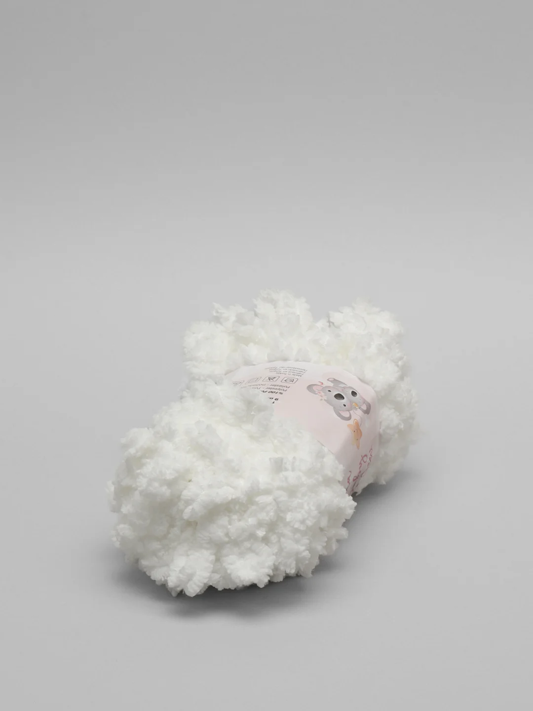 Белый пряжа Koala Baby New Puffy, 100 г, 9 м