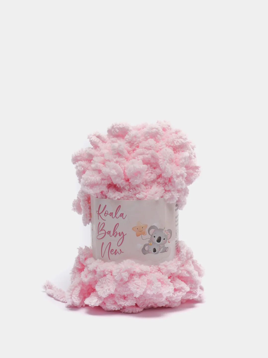 Розовый пряжа Koala Baby New Puffy, 100 г, 9 м