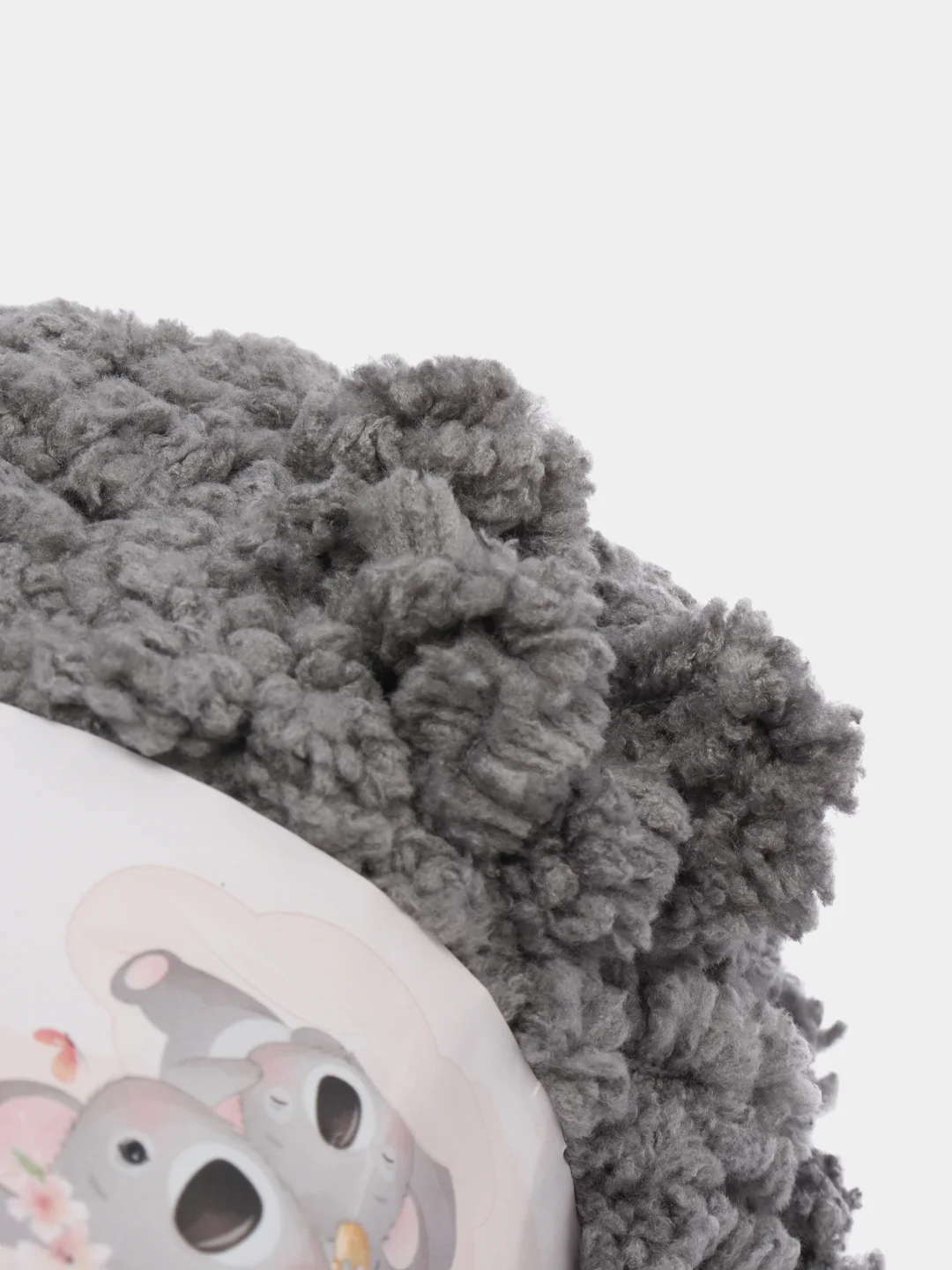 Серый пряжа Koala Baby New Puffy, 100 г, 9 м
