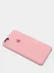 Розовый силиконовый чехол iPhone 6 Plus / 6S Plus, с открытым низом