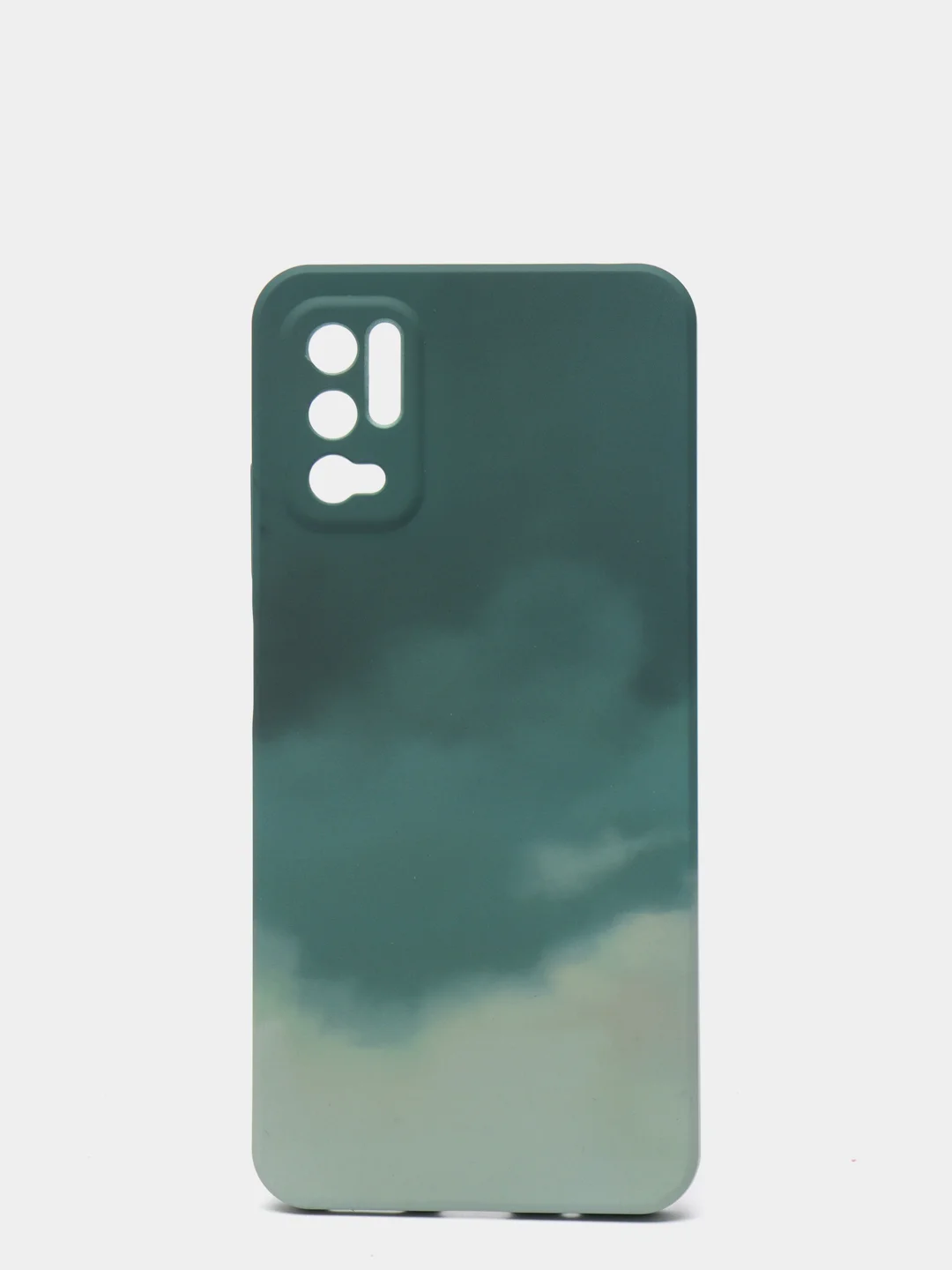 Зеленый силиконовый чехол Xiaomi Poco M3 Pro, с защитой камеры, палитра с бархатом