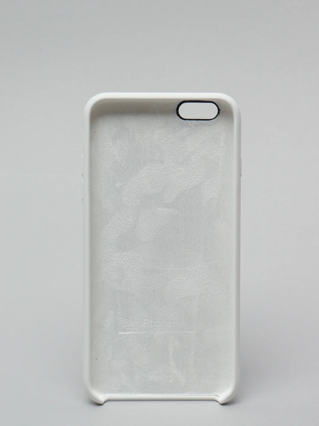 Белый силиконовый чехол iPhone 6 Plus / 6S Plus, с открытым низом