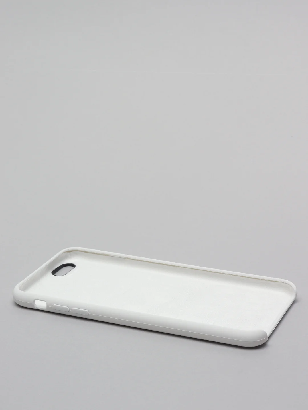Белый силиконовый чехол iPhone 6 Plus / 6S Plus, с открытым низом