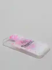 Розовый силиконовый чехол Переливашка для iPhone 12 Mini