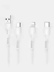 Кабель micro USB / Type-C / Lightning 3.0A 1метр для Android, iPhone Hoco X37