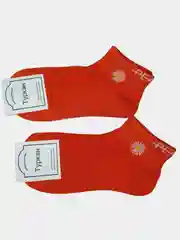 Оранжевый носки женские, с рисунком, короткие