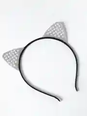 Серый металлик ободок Ушки / Ободок Кошачьи ушки / Ободок Ушки Мышки