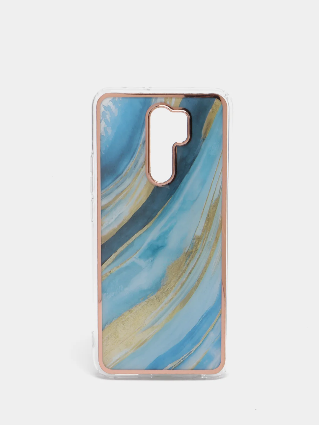Лазурный чехол Xiaomi Redmi 9, Сяоми Редми 9 силиконовый с мраморным рисунком