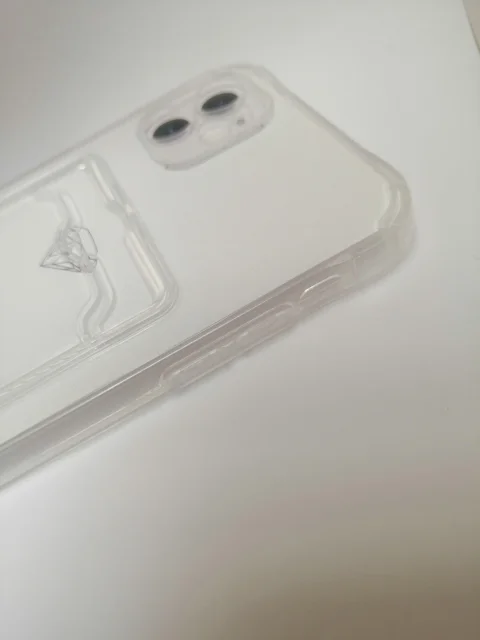 Прозрачный силиконовый прозрачный чехол с визитницей для моделей IPhone и Samsung
