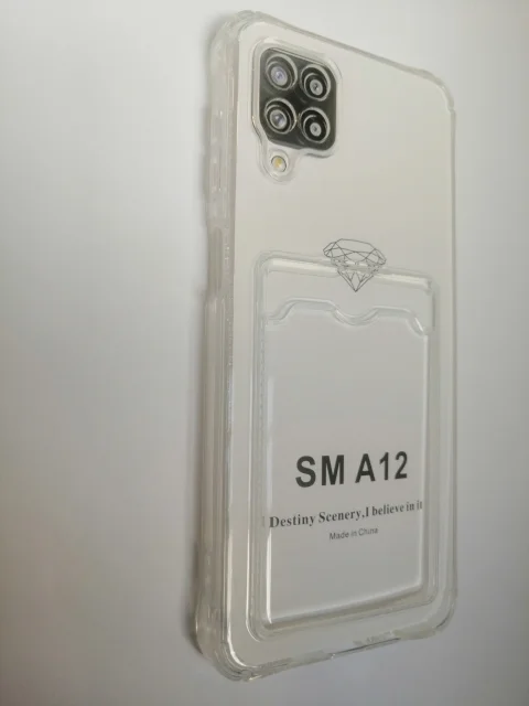 Прозрачный силиконовый прозрачный чехол с визитницей для моделей IPhone и Samsung