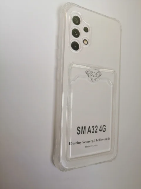 Прозрачный силиконовый прозрачный чехол с визитницей для моделей IPhone и Samsung