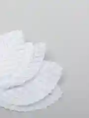 Белый искусственные листья тканевый на проволоке, 10 штук