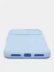 Небесно-голубой чехол iPhone X / Xs силиконовый с закрывающейся камерой