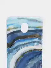 Синий чехол Samsung Galaxy J7 2017 (SM-J730), Галакси Джи7 силиконовый с мраморным рисунком