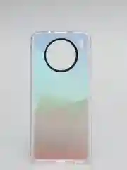 Бирюзовый чехол Honor 50 Lite, Huawei Nova 8i, Хонор 50 Лайт, твердый прозрачный с рисунком