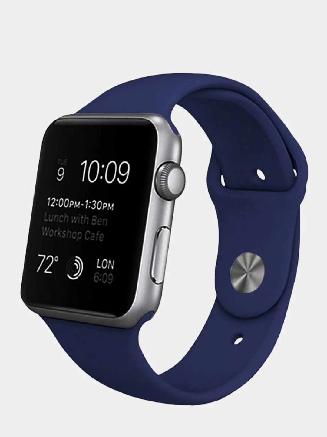 Темно-синий силиконовый ремешок для Apple Watch X22 PRO М36 М16 М26 Х7 38/40/42/44