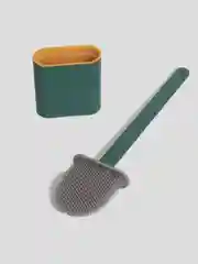 Тёмно-зелёный ершик для унитаза с силиконовой щеткой