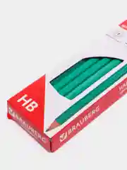 Карандаши чернографитные Brauberg с резинкой, набор 12 штук
