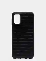 Красный чехол Samsung Galaxy A01/A01 Core/A10/A20s/A41/A50/M11/M21/M31s/M51/S20FE, вставка из кожи